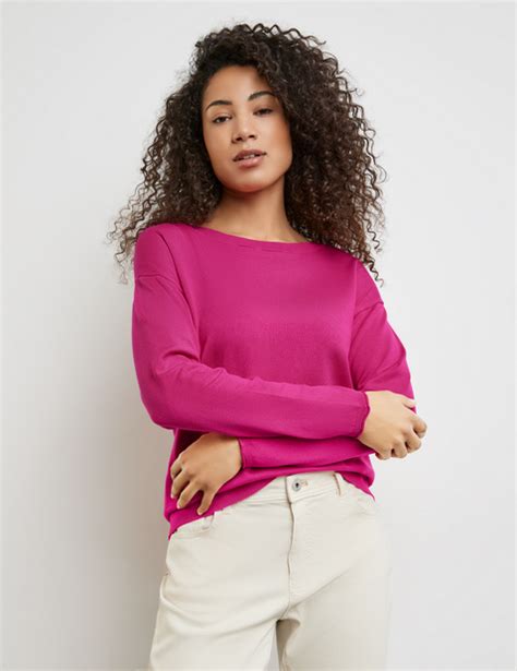 Fijngebreide Basic Trui In Roze GERRY WEBER