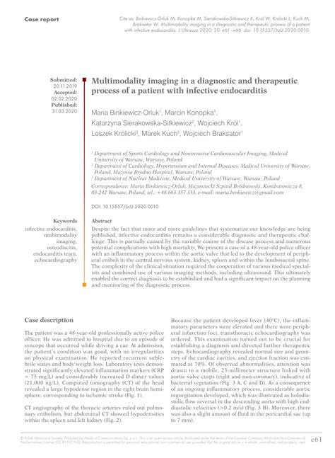 Pdf Multimodality Imaging In A Diagnostic And Therapeutic Process Of