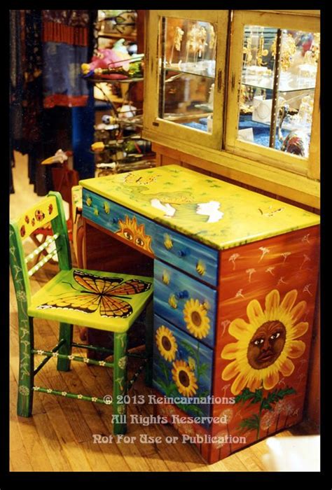 All the materials for the build were bought and cut at home depot. painted furniture - whimsical sunflower desk | Whimsical ...