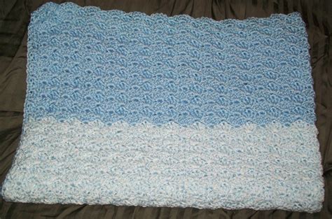 Scallop Stitch Baby Afghan Completed