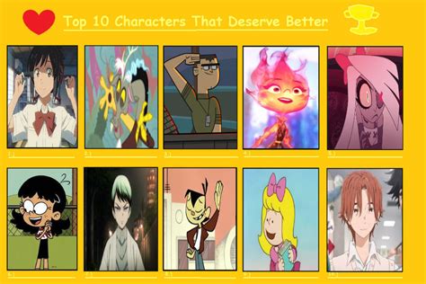 My Top 10 Characters That Deserve Better Part 16 By Hayaryulove On Deviantart