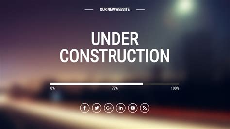 Under Construction Page Design Using Html And Css Coming Soon Page