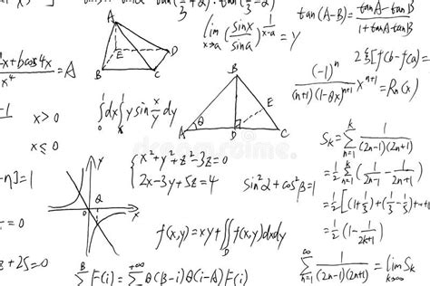 Complex Math Formulas Stock Photo Image Of Handwriting 71385312