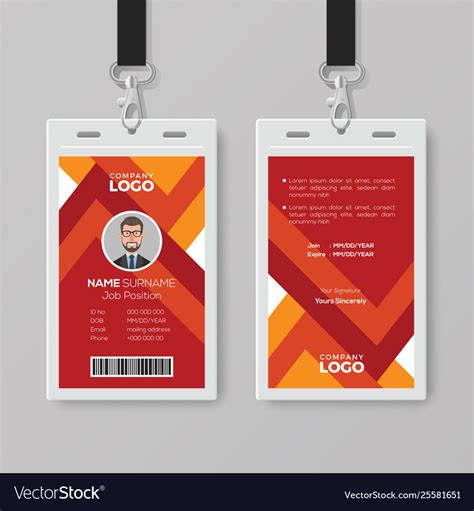 Modern Id Card With Abstract Background Royalty Free Vector