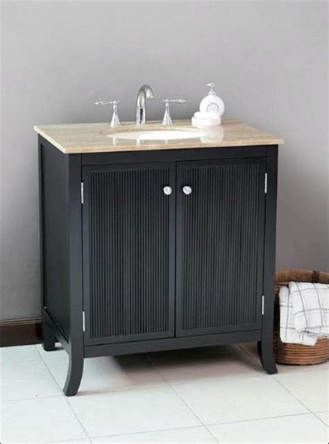 To change the height or the depth of your bathroom vanity, extend the height of the end panels and the width of the shelf. Narrow Depth Bathroom Vanity Sink