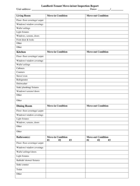 Move In Report Fill Out And Sign Online Dochub