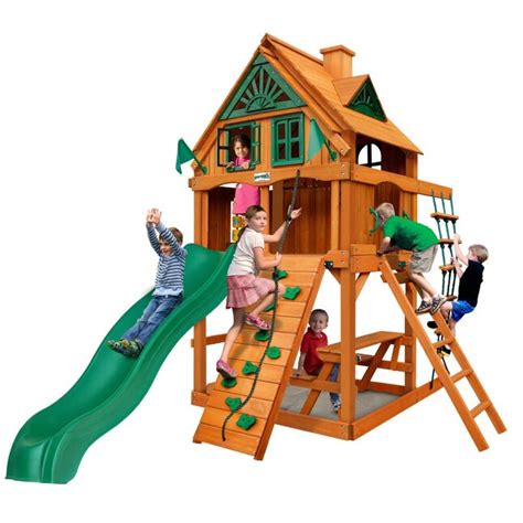 Gorilla Playsets Chateau Tower Treehouse Residential Wood Playset With