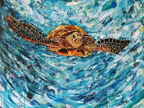 Sea Turtle Art Print Larissa Davis