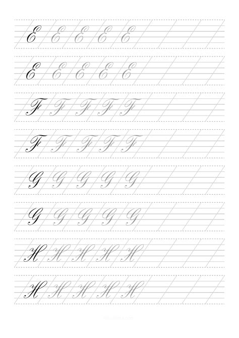 Downloadable Printable Copperplate Practice Sheets Pdf Printable Word