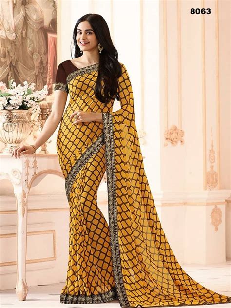 Mustard Embroidered Silk Saree With Blouse Alone Fashion 2611518