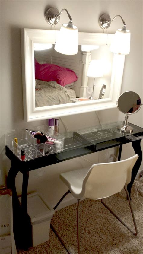 She says, this cabinet is in our bathroom. My version of the vanity made from IKEA hacks. Hemnes ...