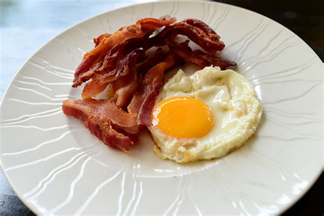 Images Food Bacon Plate Fried Egg Meat Products The Second Dishes