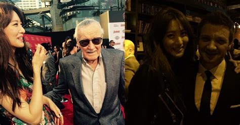 Actress Claudia Kim Poses With The Avengers