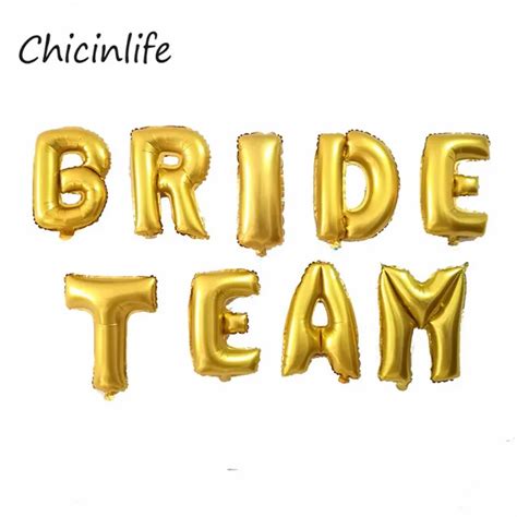 Buy Chicinlife 9pcs 16inch Bride Team Letter Foil Balloons Bridal Shower Banner