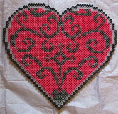 Heart Hama Perler Beads By Keely Jade Perler Beads Designs Perler