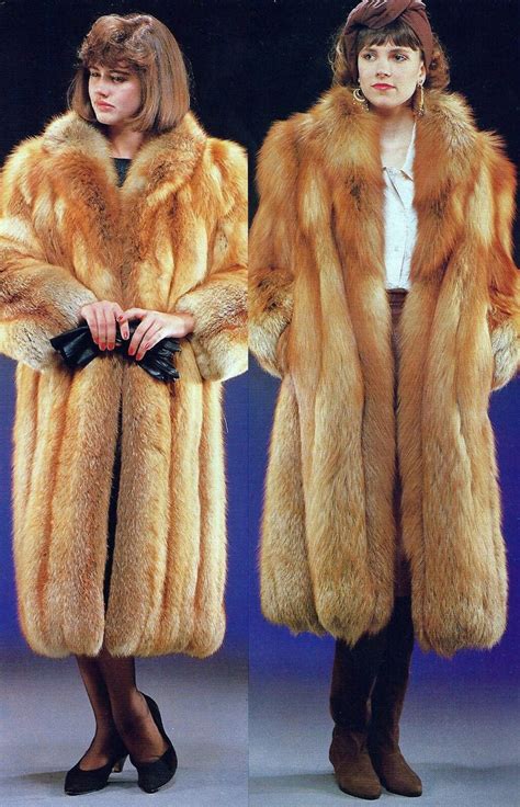 80s red fox fur coats fur coat coat leather coat