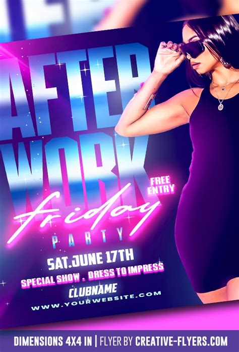 After Work Party Flyer Design To Download Creative Flyers