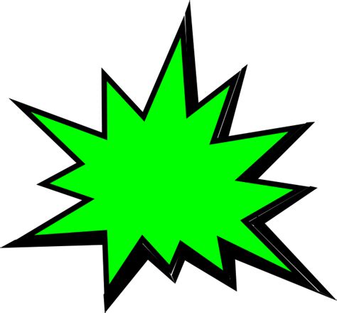 Green Comic Pow Clip Art At Vector Clip Art