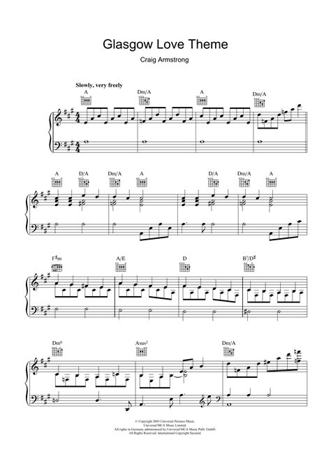 Glasgow Love Theme From Love Actually By Craig Armstrong Sheet Music For Piano Solo At Sheet