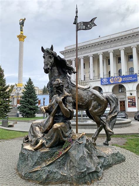 Cossack Mamay Monument In Kyiv Ukraine Editorial Image Image Of