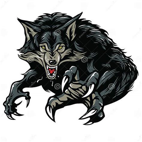 Snarling Scary Werewolf Stock Vector Illustration Of Horror 75775365