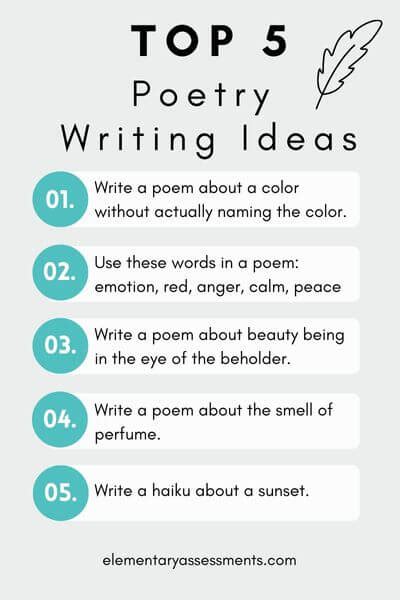 60 Great Poetry Writing Ideas