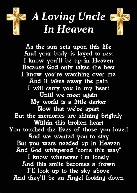 Poem For Deceased Uncle