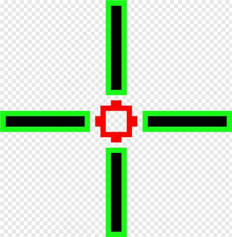 Green Crosshair Wierd Crosshair Pixel Art Hd Png Download 441x451