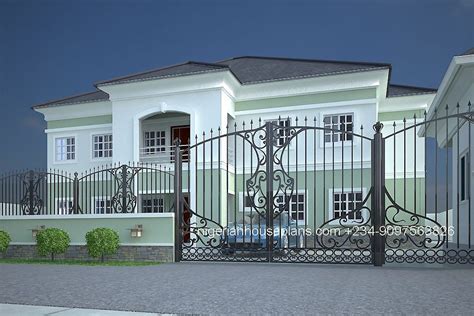 Nigerian house designs house plans in nigeria. 5 bedroom duplex with the under-listed spaces: Ground ...