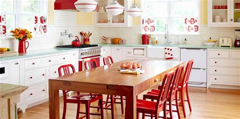 Red Aqua Ud Awesome Rhpinterestcom Love Retro Kitchens Decorated The
