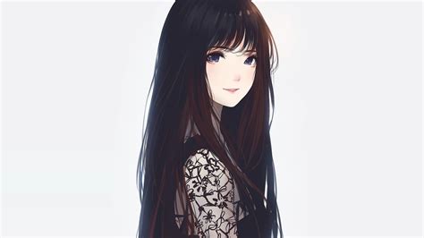 Download Wallpaper 2048x1152 Beautiful Anime Girl Artwork Long Hair