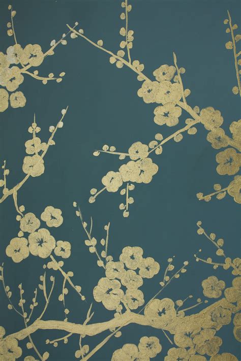 Blossom Chinoiserie Wallpaper Hand Painted Wallpaper Silk Wallpaper