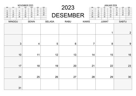 Kalender Desember 2023 Kalender365su