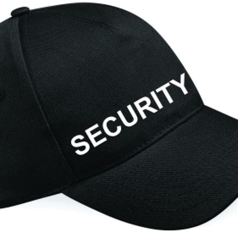 Peaked Security Cap Black
