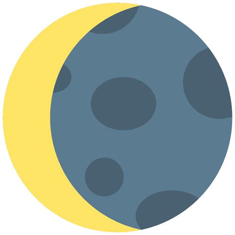 Download Waning Crescent Moon Emoji Image In Png Emoji Island Images