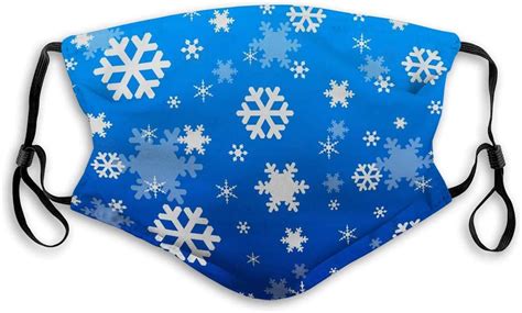Amazon Com Nynelsong Adjustable Ear Loops Mouth Shield For Outdoor Snowflake Prints Reusable