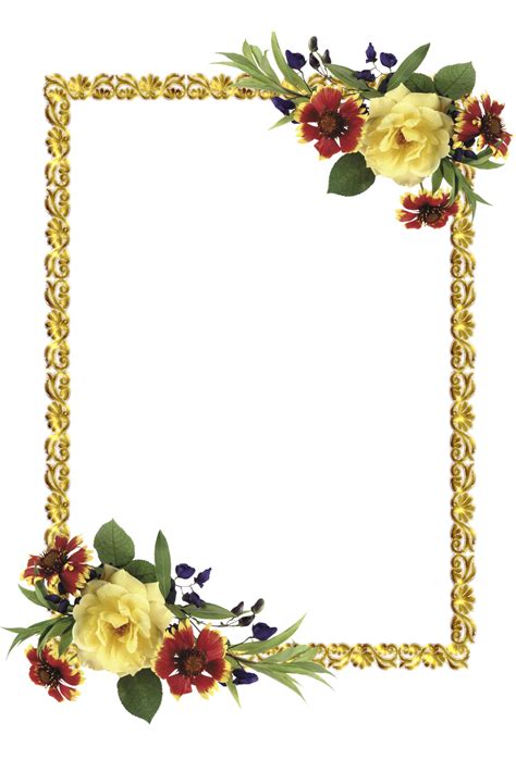 Pencil Png Borders And Frames Flower Template Bullet