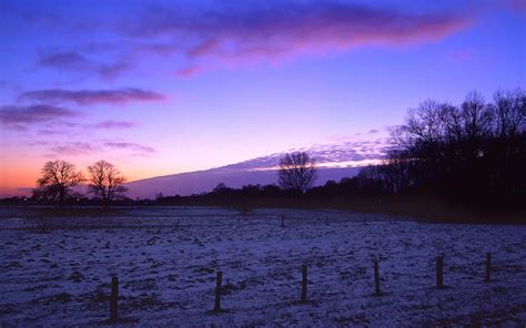 1080p Free Download Snowy Winter Field At Twilight Nature Fields