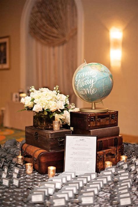 Travel Themed Table With Guest Book And Eiffel Tower Travel Inspired