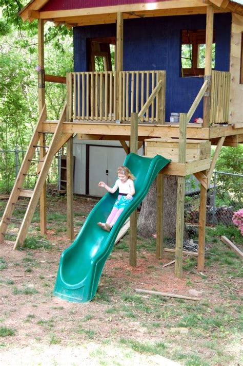 Diy Slide For Treehouse Home And Garden Reference