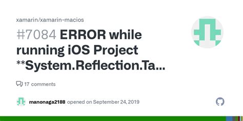 Error While Running Ios Project System Reflection