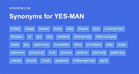 Another Word For Yes Man Synonyms And Antonyms