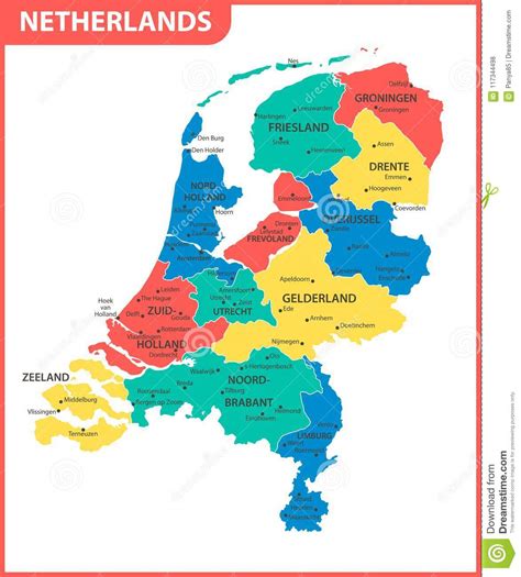 Mapas de los países bajos. El Mapa Detallado De Países Bajos Con Las Regiones O ...