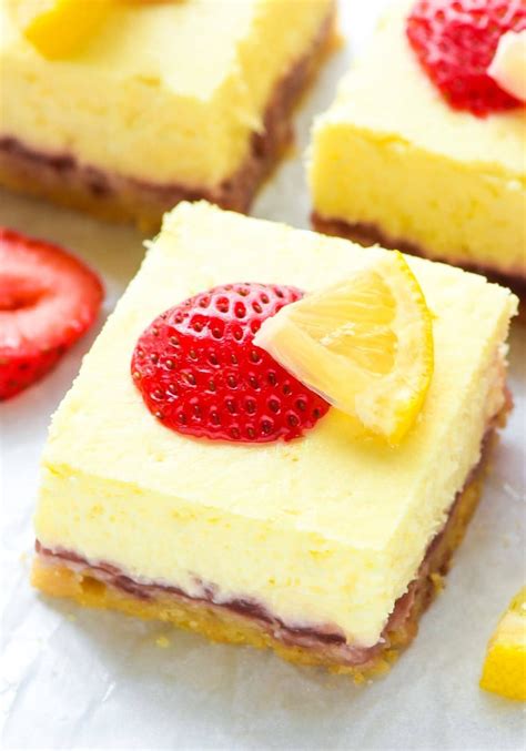 Strawberry Lemon Cream Cheese Bars Simple Recipes