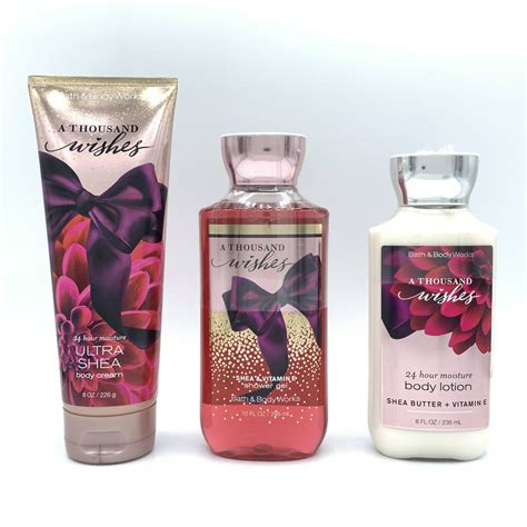 Bath And Body Works A Thousand Wishes Body Cream Shower Gel And Body Lotion 3 Piece Bundle