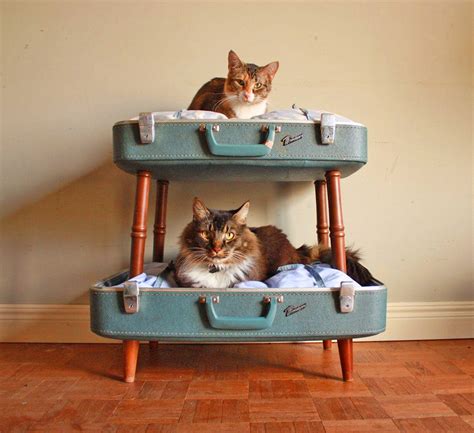 This Suitcase Cat Bunk Bed Is A Brilliant Way To Re Purpose Your Old