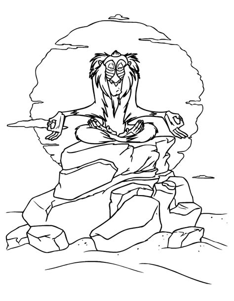 Color them online or print them out to color later. Rafiki | King coloring book, Cartoon coloring pages