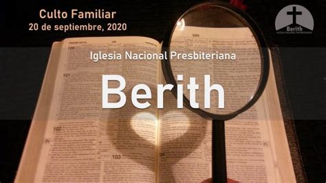 Culto Familiar Vespertino Pm Septiembre Berith