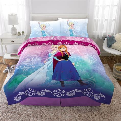 Disneys Frozen Elsa And Anna Bed In A Bag Kids Bedding Set Nordic Frost