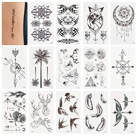 Buy Sheets Of Waterproof Temporary Tattoos For Adult Men Women Face Body Temporary Tattoo